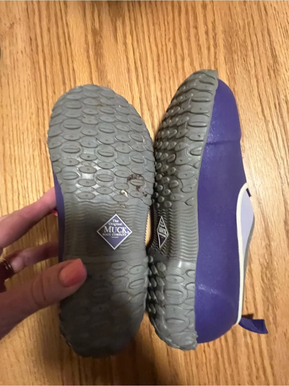Muckster II Kids Size 2 Purple Rubber Ankle Rain and Snow Muck Boots